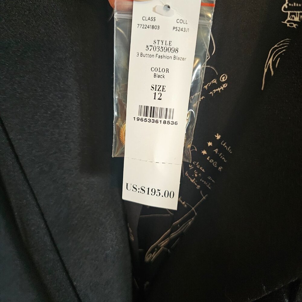 NWT | White House Black Market 3-Button Fashion Blazer | Black | 12 - Picture 7 of 12